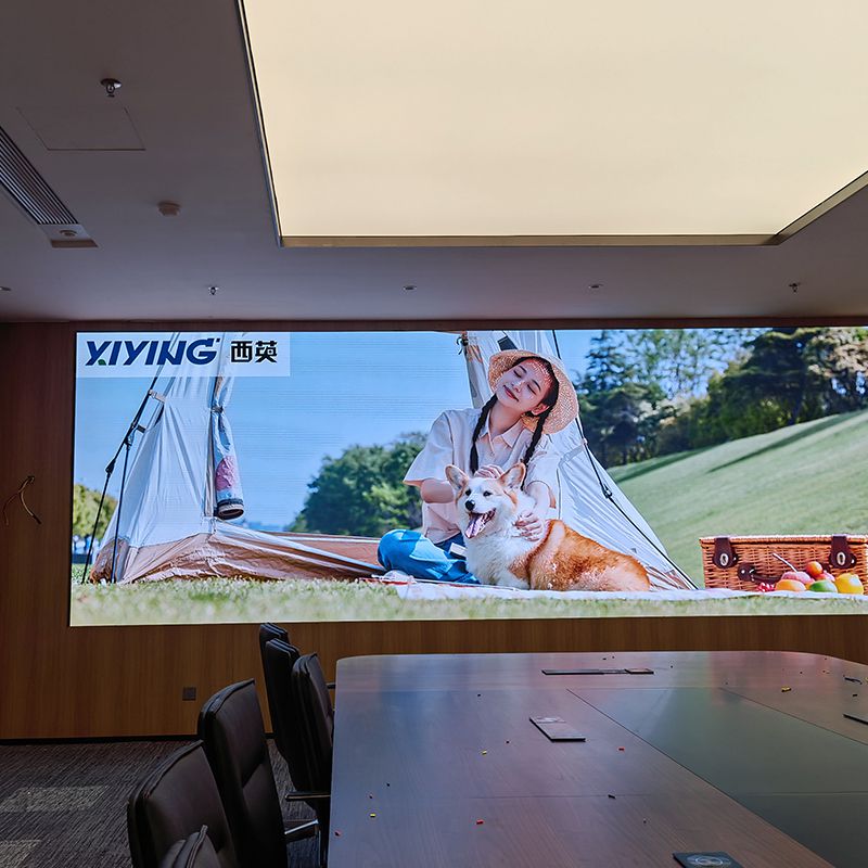 西英助力深圳某單位會議室P1.25全彩LED顯示屏項目